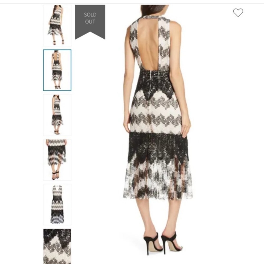 Foxiedox Women's Montana Bubble Lace Midi Dress size S
